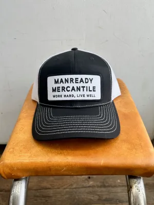 112 Richardson Hat | Work Hard Live Well | White   Black | Manready Mercantile