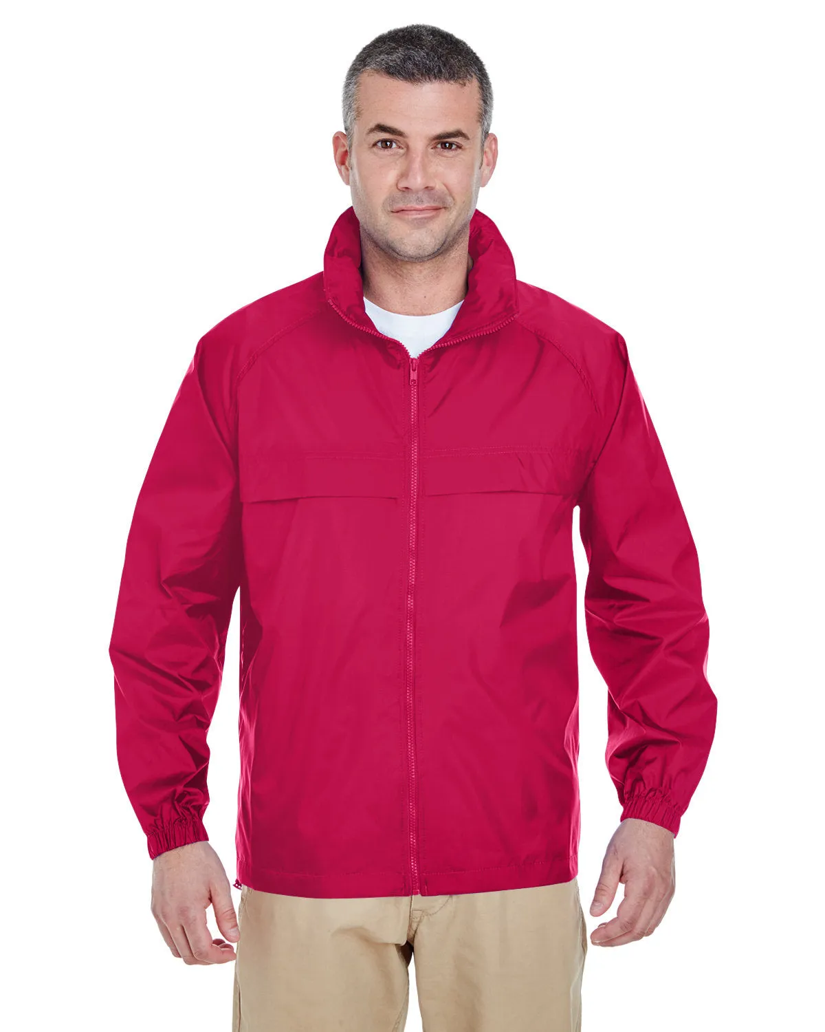 Adult Full-Zip Hooded Pack-Away Jacket