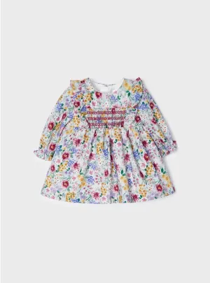 Baby Girls Smocked Multi Floral Dress | Mayoral