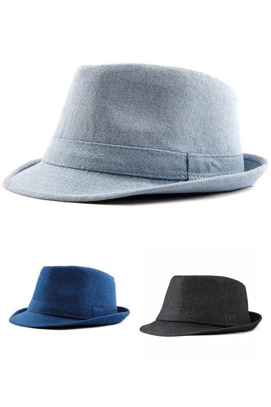 CASUAL DENIM RETRO STYLE FEDORA