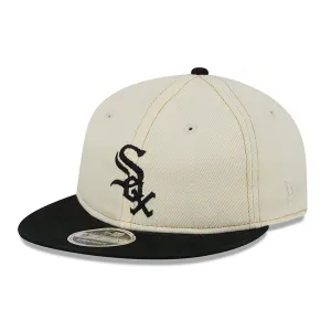 Chicago White Sox Chrome Denim White Retro Crown 9FIFTY Strapback Cap