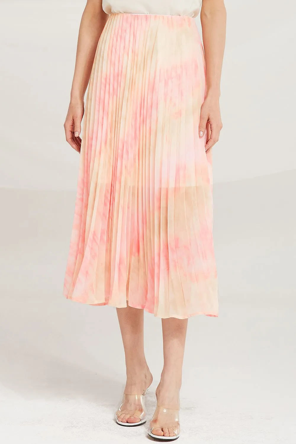 Davina Tie Dye Pleated Skirt