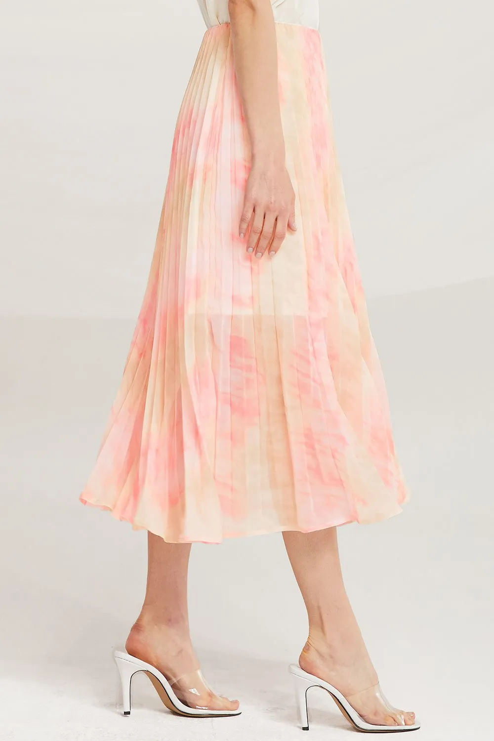 Davina Tie Dye Pleated Skirt