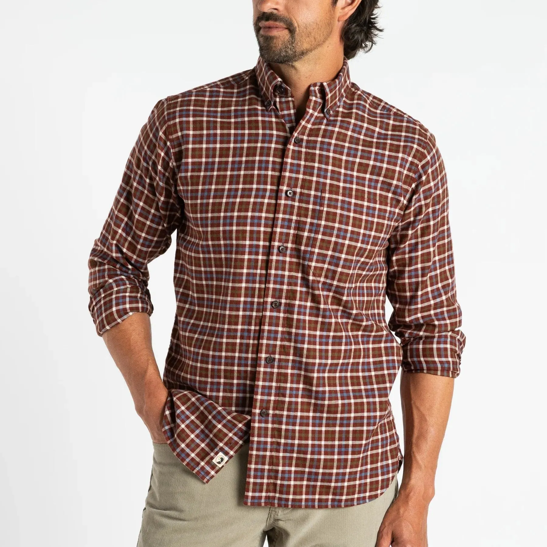 Duck Head Cotton Flannel Sport Shirt - Men's