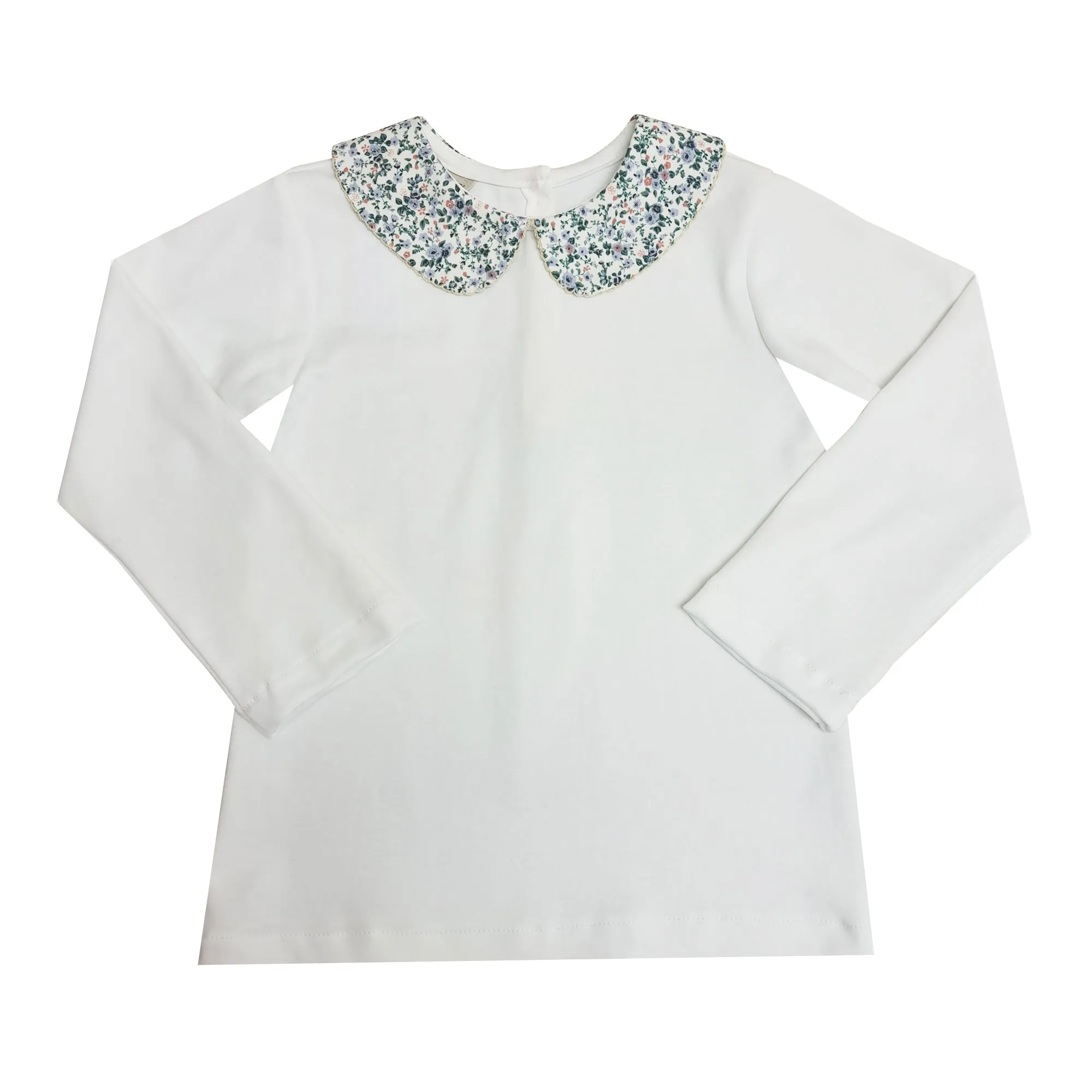 Girl's "Vivi & Brett" Peter Pan Collar Top