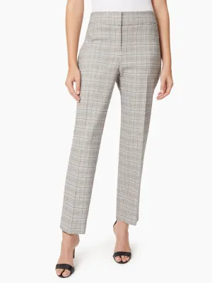 Glen Plaid Slim Leg Pants