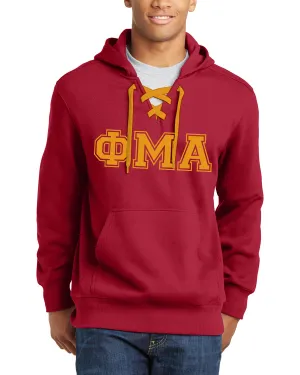 Hockey Hooded Sweatshirt - Red and Gold