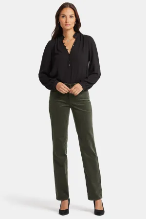 Petite Marilyn Straight-Leg Pants in Vine Leaf Design