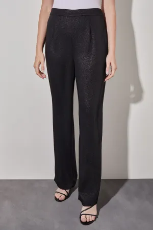 Plus Size Shimmer Woven Straight-Leg Pants