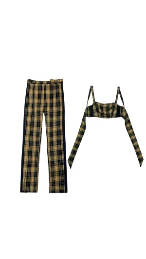 Tiger Mist “Mustard Plaid” Set