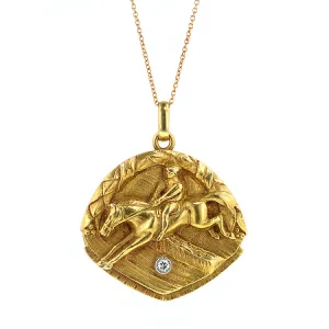 Vintage Diamond Equestrian Locket